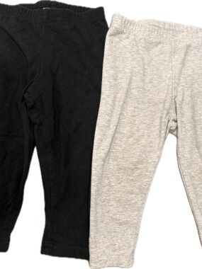 Carter's Black and Light Gray Toddler Cotton Leggings Duo